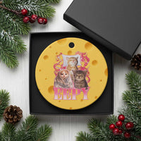 Eepy Sleepy Cats Y2K Bootleg Meme Graphic Ceramic Ornament Funny Internet Culture Humor