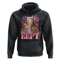Eepy Sleepy Cats Y2K Bootleg Meme Graphic Hoodie Funny Internet Culture Humor