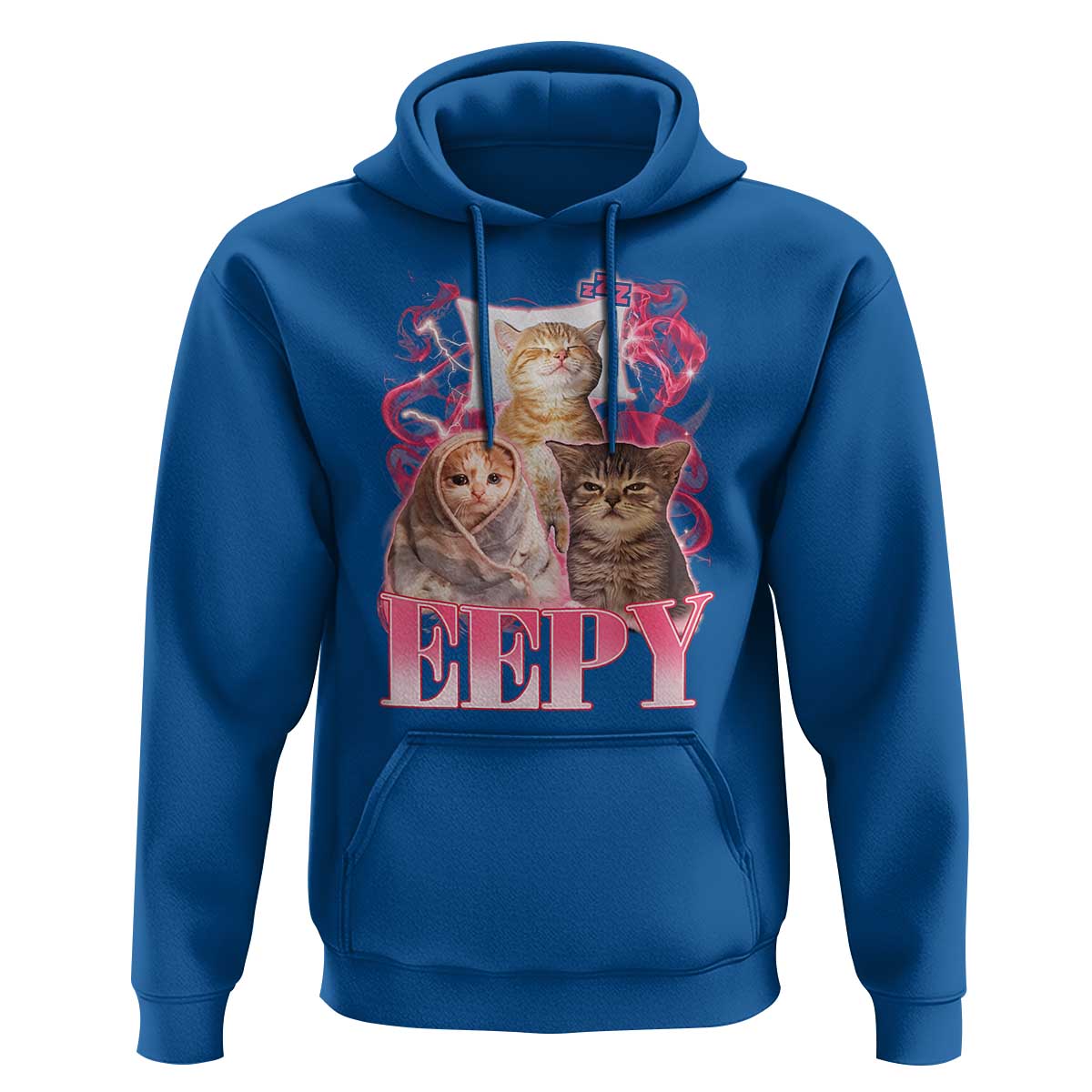 Eepy Sleepy Cats Y2K Bootleg Meme Graphic Hoodie Funny Internet Culture Humor