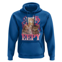 Eepy Sleepy Cats Y2K Bootleg Meme Graphic Hoodie Funny Internet Culture Humor