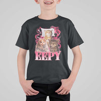 Eepy Sleepy Cats Y2K Bootleg Meme Graphic T Shirt For Kid Funny Internet Culture Humor