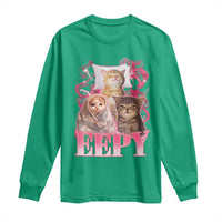 Eepy Sleepy Cats Y2K Bootleg Meme Graphic Long Sleeve Shirt Funny Internet Culture Humor