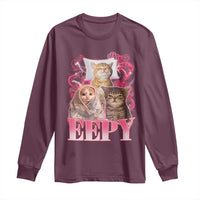 Eepy Sleepy Cats Y2K Bootleg Meme Graphic Long Sleeve Shirt Funny Internet Culture Humor