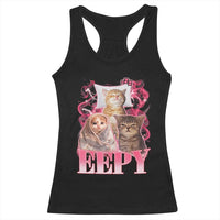 Eepy Sleepy Cats Y2K Bootleg Meme Graphic Racerback Tank Top Funny Internet Culture Humor