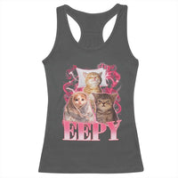 Eepy Sleepy Cats Y2K Bootleg Meme Graphic Racerback Tank Top Funny Internet Culture Humor