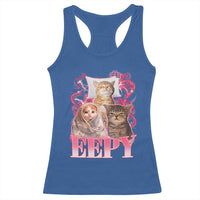 Eepy Sleepy Cats Y2K Bootleg Meme Graphic Racerback Tank Top Funny Internet Culture Humor