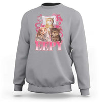 Eepy Sleepy Cats Y2K Bootleg Meme Graphic Sweatshirt Funny Internet Culture Humor