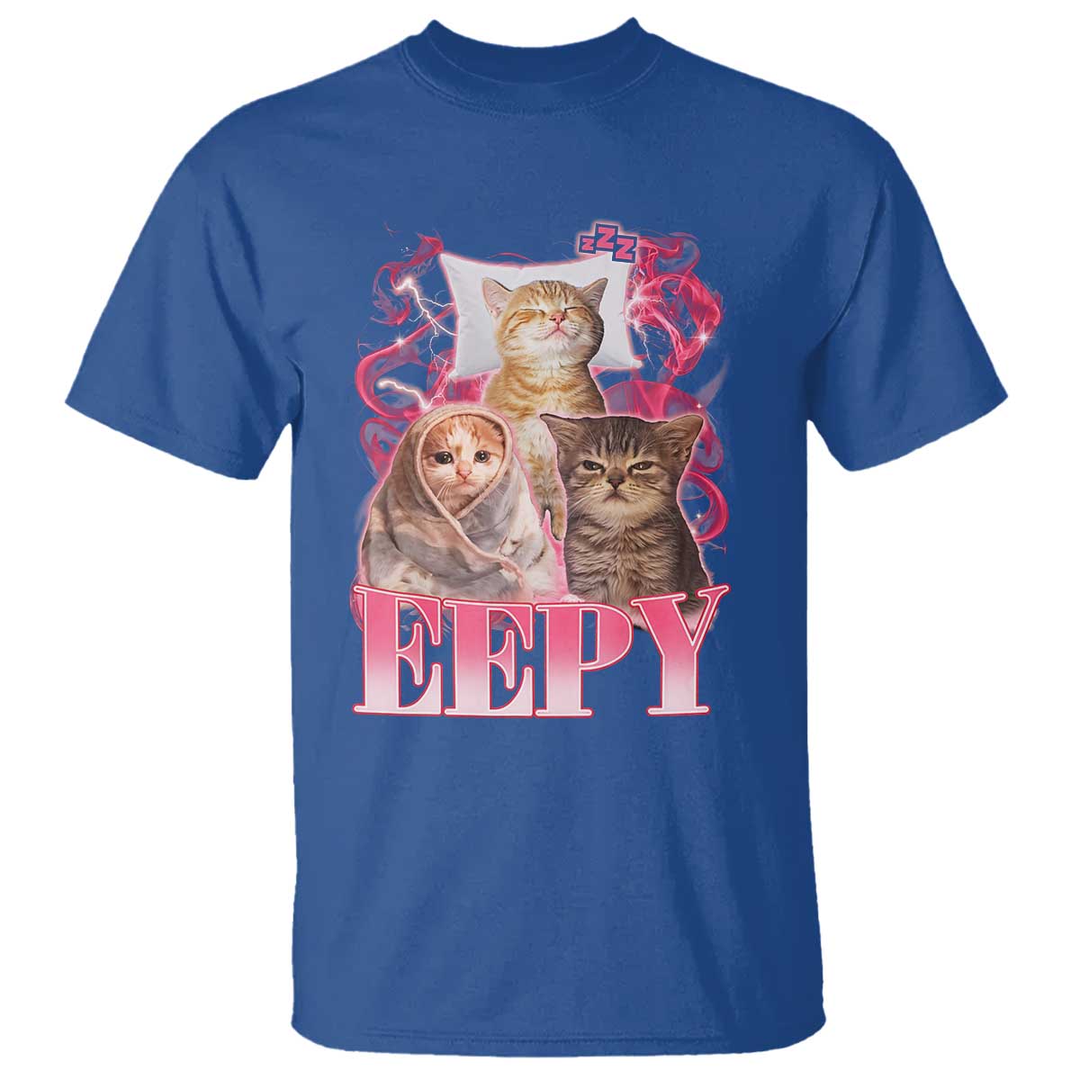 Eepy Sleepy Cats Y2K Bootleg Meme Graphic T Shirt Funny Internet Culture Humor