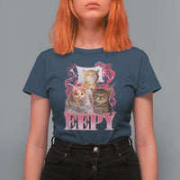 Eepy Sleepy Cats Y2K Bootleg Meme Graphic T Shirt For Women Funny Internet Culture Humor
