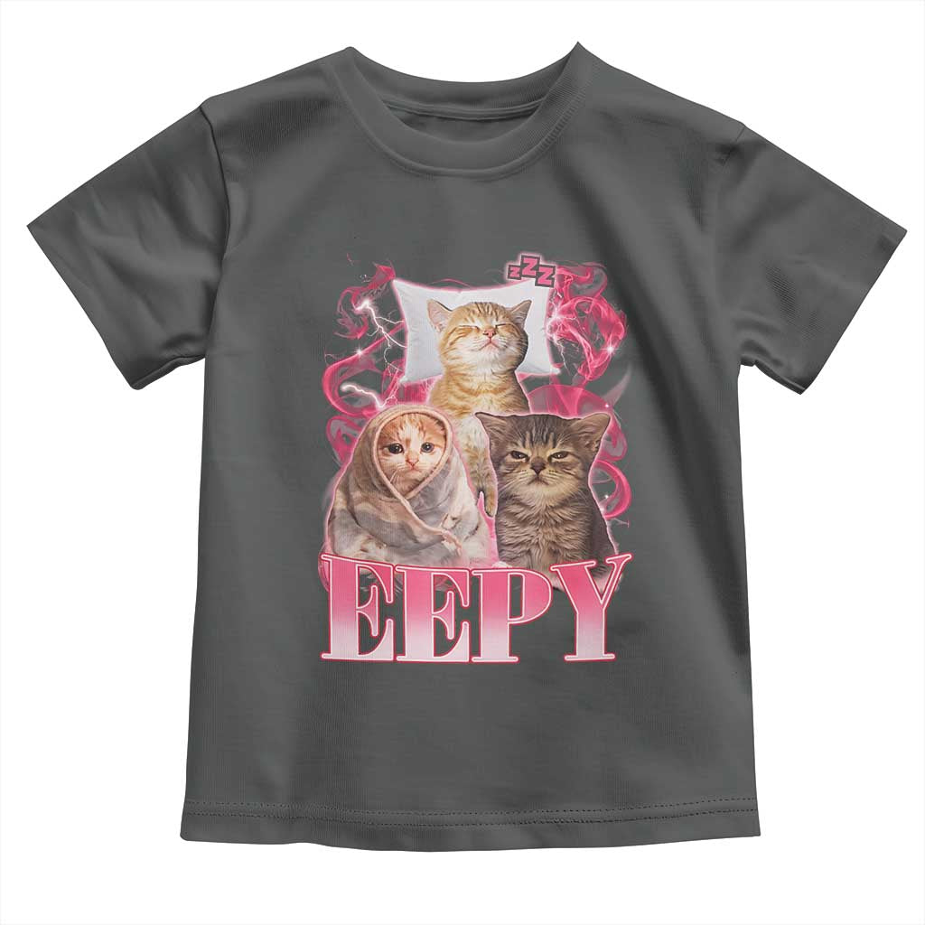 Eepy Sleepy Cats Y2K Bootleg Meme Graphic Toddler T Shirt Funny Internet Culture Humor