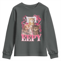 Eepy Sleepy Cats Y2K Bootleg Meme Graphic Youth Sweatshirt Funny Internet Culture Humor