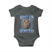 Funny Cat Blue Flame Y2K Bootleg Meme Graphic Baby Onesie Wait Im Goated Retro Internet Culture Humor