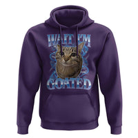 Funny Cat Blue Flame Y2K Bootleg Meme Graphic Hoodie Wait Im Goated Retro Internet Culture Humor