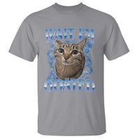 Funny Cat Blue Flame Y2K Bootleg Meme Graphic T Shirt Wait Im Goated Retro Internet Culture Humor