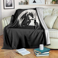 Dragon Boop Cat Full Moon Graphic Throw Blanket Cute Fantasy Animal RPG Gamers