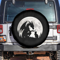 Dragon Boop Cat Full Moon Graphic Spare Tire Cover Cute Fantasy Animal RPG Gamers