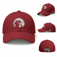 Dragon Boop Cat Full Moon Graphic Baseball Cap Cute Fantasy Animal RPG Gamers