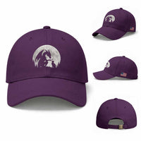 Dragon Boop Cat Full Moon Graphic Baseball Cap Cute Fantasy Animal RPG Gamers