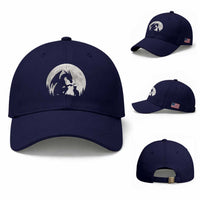 Dragon Boop Cat Full Moon Graphic Baseball Cap Cute Fantasy Animal RPG Gamers