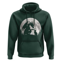 Dragon Boop Cat Full Moon Graphic Hoodie Cute Fantasy Animal RPG Gamers