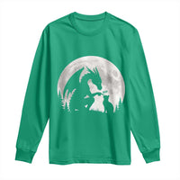 Dragon Boop Cat Full Moon Graphic Long Sleeve Shirt Cute Fantasy Animal RPG Gamers