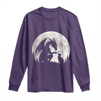 Dragon Boop Cat Full Moon Graphic Long Sleeve Shirt Cute Fantasy Animal RPG Gamers