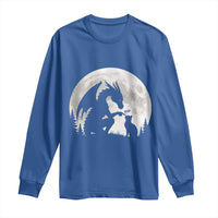 Dragon Boop Cat Full Moon Graphic Long Sleeve Shirt Cute Fantasy Animal RPG Gamers