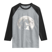 Dragon Boop Cat Full Moon Graphic Raglan Shirt Cute Fantasy Animal RPG Gamers