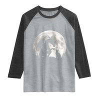 Dragon Boop Cat Full Moon Graphic Raglan Shirt Cute Fantasy Animal RPG Gamers
