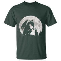 Dragon Boop Cat Full Moon Graphic T Shirt Cute Fantasy Animal RPG Gamers