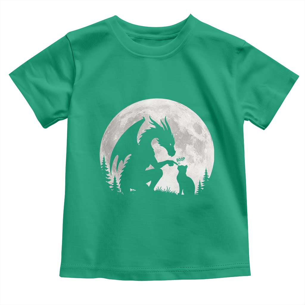 Dragon Boop Cat Full Moon Graphic Toddler T Shirt Cute Fantasy Animal RPG Gamers