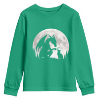Dragon Boop Cat Full Moon Graphic Youth Sweatshirt Cute Fantasy Animal RPG Gamers