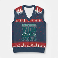 Been There Won That Cheer Spirit V-Neck Knit Sweater Vest Game Day Champions Sport Fans - Wonder Print Shop