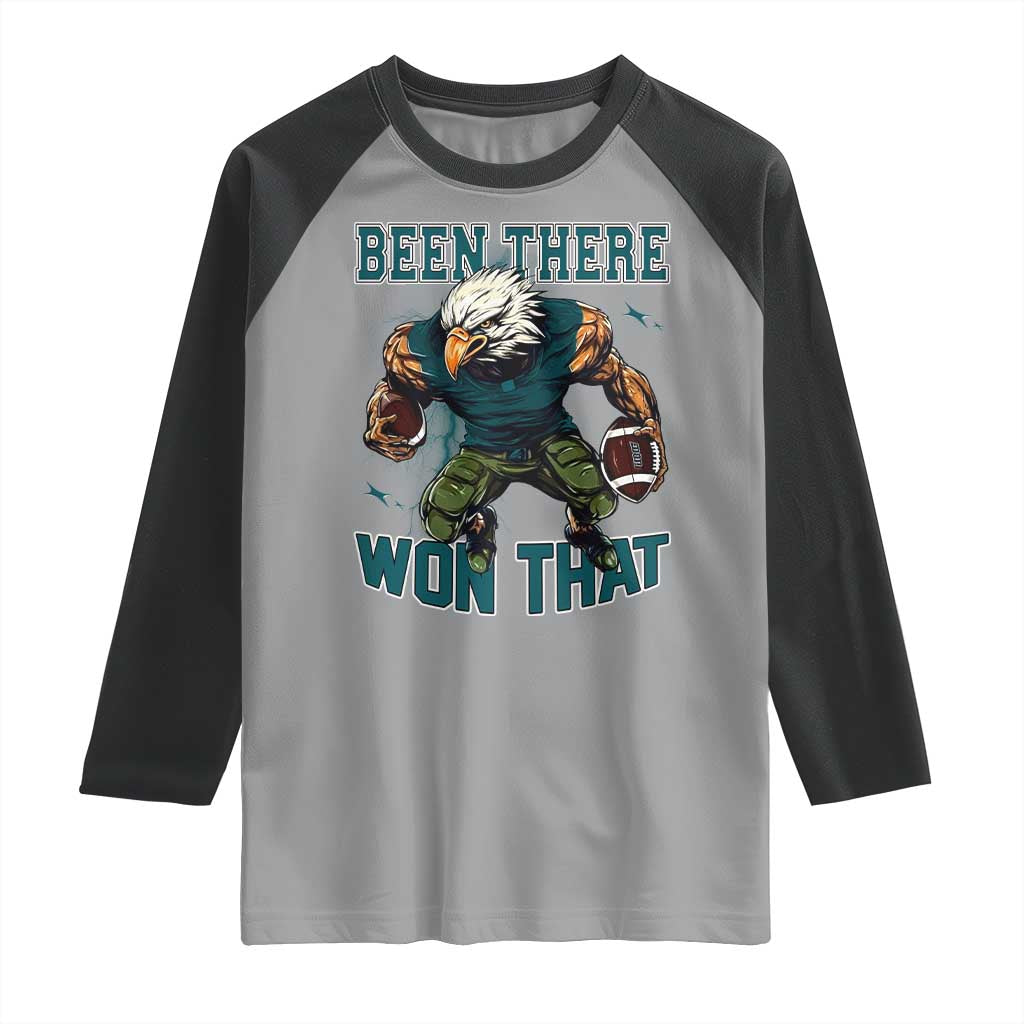 Been There Won That Fierce Football Graphic Raglan Shirt Game Day Champions Sport Fans - Wonder Print Shop
