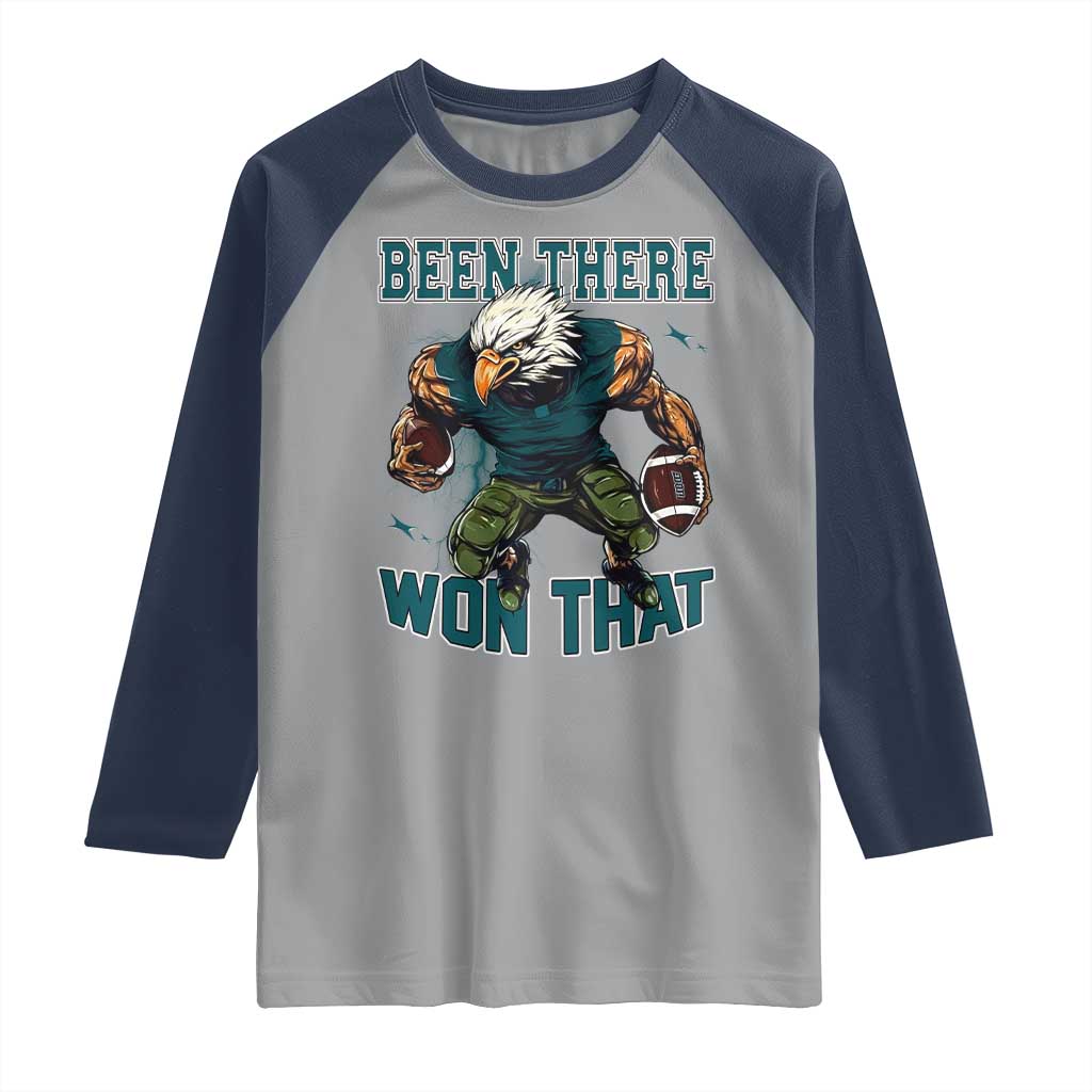 Been There Won That Fierce Football Graphic Raglan Shirt Game Day Champions Sport Fans - Wonder Print Shop