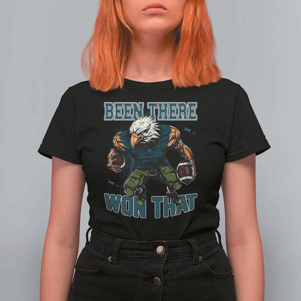 Been There Won That Fierce Football Graphic T Shirt For Women Game Day Champions Sport Fans - Wonder Print Shop