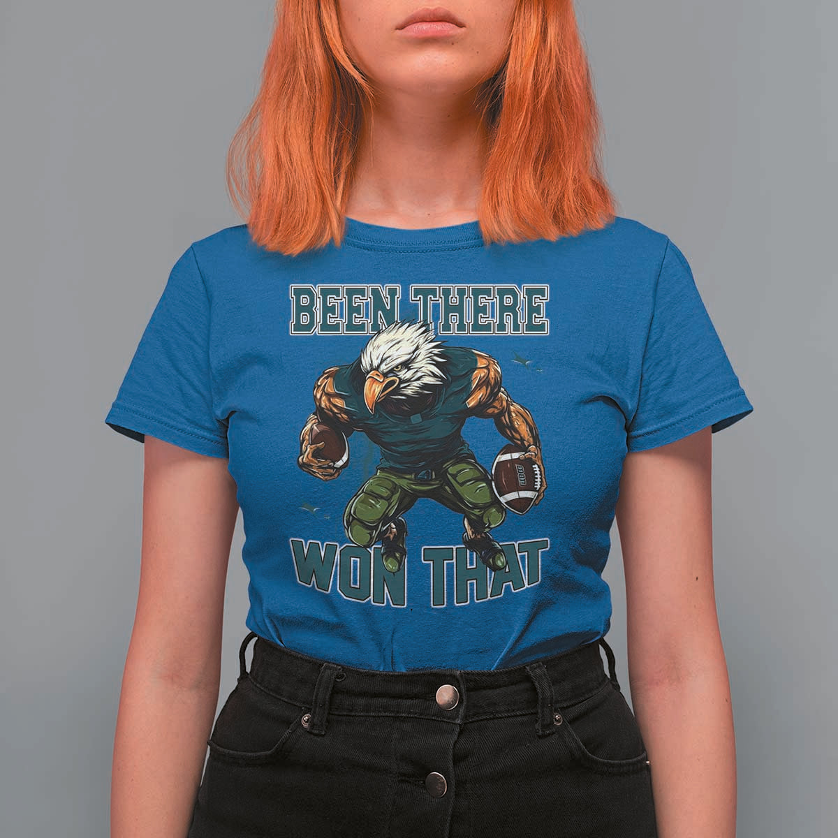 Been There Won That Fierce Football Graphic T Shirt For Women Game Day Champions Sport Fans - Wonder Print Shop