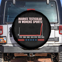 Testicular Injuries in Womens Sports Satirical Graphic Spare Tire Cover Dark Humor with Controversial Commentary - Wonder Print Shop