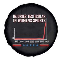 Testicular Injuries in Womens Sports Satirical Graphic Spare Tire Cover Dark Humor with Controversial Commentary - Wonder Print Shop