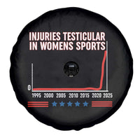 Testicular Injuries in Womens Sports Satirical Graphic Spare Tire Cover Dark Humor with Controversial Commentary - Wonder Print Shop