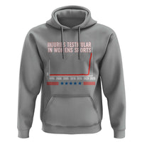 Testicular Injuries in Womens Sports Satirical Graphic Hoodie Dark Humor with Controversial Commentary - Wonder Print Shop