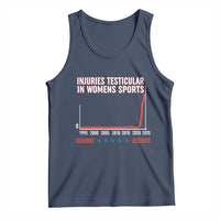 Testicular Injuries in Womens Sports Satirical Graphic Tank Top Dark Humor with Controversial Commentary - Wonder Print Shop