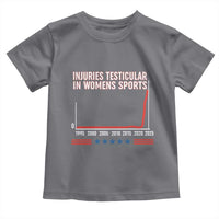 Testicular Injuries in Womens Sports Satirical Graphic Toddler T Shirt Dark Humor with Controversial Commentary - Wonder Print Shop