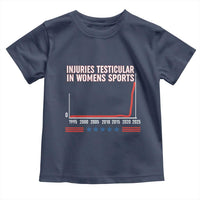 Testicular Injuries in Womens Sports Satirical Graphic Toddler T Shirt Dark Humor with Controversial Commentary - Wonder Print Shop