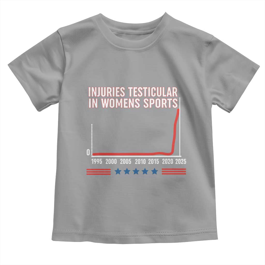 Testicular Injuries in Womens Sports Satirical Graphic Toddler T Shirt Dark Humor with Controversial Commentary - Wonder Print Shop