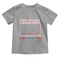 Testicular Injuries in Womens Sports Satirical Graphic Toddler T Shirt Dark Humor with Controversial Commentary - Wonder Print Shop