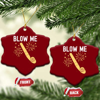 Funny Offensive Blow Me Ceramic Ornament Adult Humor Party Celebration - Wonder Print Shop