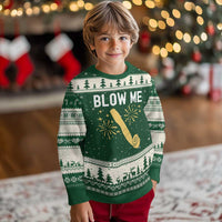 Funny Offensive Blow Me Ugly Christmas Sweater Adult Humor Party Celebration - Wonder Print Shop
