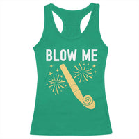 Funny Offensive Blow Me Racerback Tank Top Adult Humor Party Celebration - Wonder Print Shop