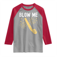Funny Offensive Blow Me Raglan Shirt Adult Humor Party Celebration - Wonder Print Shop